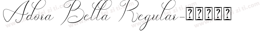 Adora Bella Regular字体转换